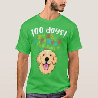 100 Days of School Costume Boy Girl Dog Golden T-Shirt