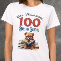 100 Days of School Cute Bear Reading Teacher