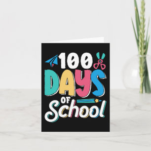 100 Days Of School Cute Cl Kids Pupil Card