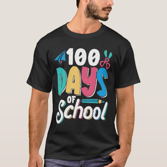 100 Days Of School Cute Cl Kids Pupil  T-Shirt (Front)