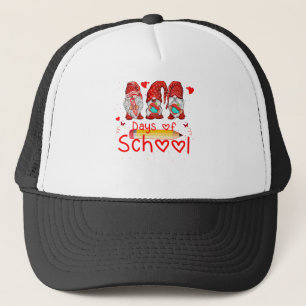 100 Days Of School Cute Gnomes Virtual Learning Trucker Hat