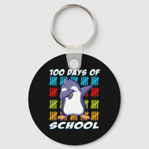 100 Days Of School Dabbing Penguin Fun Animal Love Key Ring