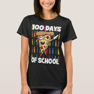 100 Days of School Dabbing Pepperoni Pizza Slice  T-Shirt