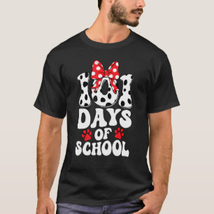 100 Days Of School Dalmatian Dog 100 Days Smarter  T-Shirt