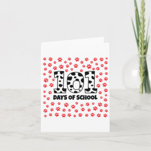 100 Days Of School Dalmatian Dog Boy Kid 100th Day Card