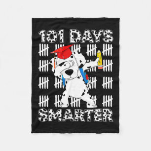 100 Days Of School Dalmatian Dog Boy Kid 100th Day Fleece Blanket