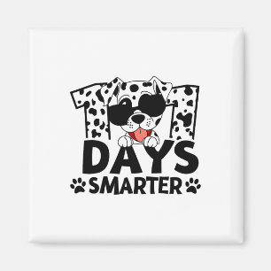 100 Days Of School Dalmatian Dog Boy Kid 100th Day Magnet