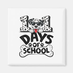100 Days Of School Dalmatian Dog Boy Kid 100th Magnet