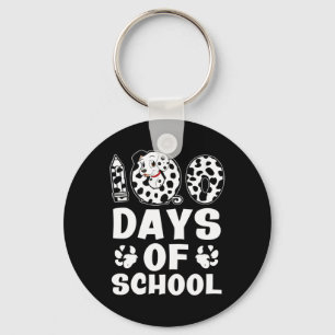 100 Days Of School Dalmatian Dog Boys Girls 100 Da Key Ring