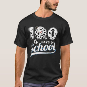 100 Days Of School Dalmatian Dog Boys Girls 100 Da T-Shirt