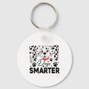 100 Days Of School Dalmatian Dog Kids 100th Day Key Ring