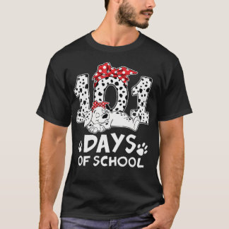 100 Days Of School Dalmatian Dog Women Girl 100 Da T-Shirt