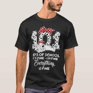 100 Days Of School Dalmatian Dog Women Girl 100 Da T-Shirt