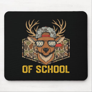 100 Days Of School Deer Hunting Camo Hunter Boy Gi Mouse Pad