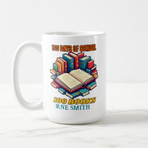 100 Days of School" Design - Celebrate Reading Coffee Mug