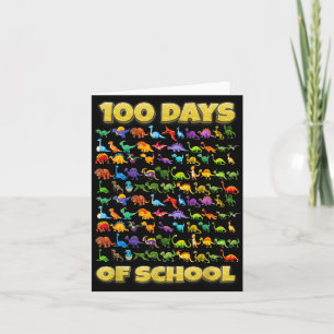 100 Days Of School Dinosaur 100 Days Smarter Card