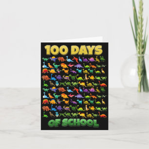 100 Days Of School Dinosaur 100 Days Smarter Card