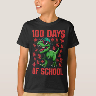 100 Days Of School Dinosaur 100th Day Of School Bo T-Shirt