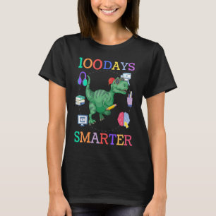 100 days of school dinosaur boys kids 100th day ki T-Shirt