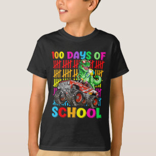 100 Days Of School Dinosaur Monster Truck 100th Da T-Shirt