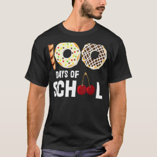 100 Days Of School Doughnut Cherry Teacher Student T-Shirt