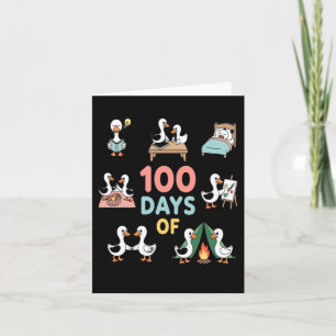 100 Days Of School Ducks Learning Card