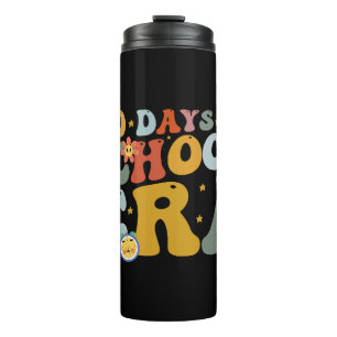  100 Days Of School Era Groovy Teacher Kids Thermal Tumbler