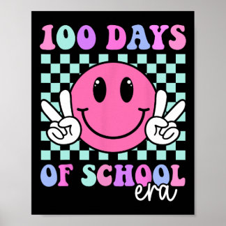 100 Days Of School Era Smile Teacher Boys Girls 10 Poster