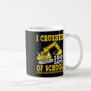100 Days Of School Excavator Boy Excavator Lovers Coffee Mug