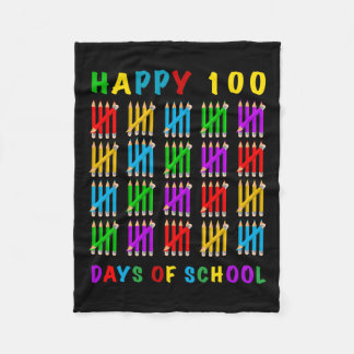 100 Days Of School Fleece Blanket
