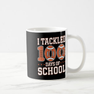 100 Days Of School Football Boys Kids Toddler 100t Coffee Mug