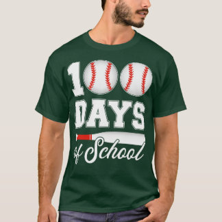 100 days of school for 100th day baseball student T-Shirt