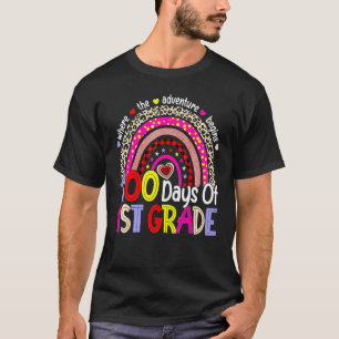 100 Days of School For 1st Grade Teacher Rainbow L T-Shirt