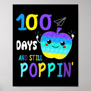 100 Days Of School For Fidget Popit Lovers Boys Gi Poster