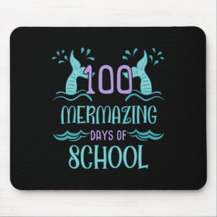 100 Days Of School For Girls Mermaid Gift Mouse Pad
