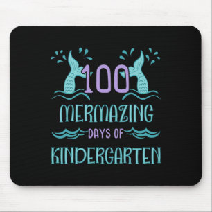 100 Days of School for Girls Mermaid Kindergarten Mouse Pad