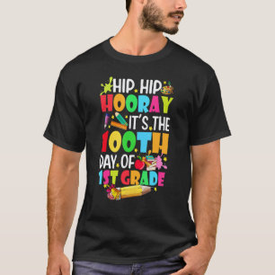 100 Days Of School For Kids Boys 1st Grade Teacher T-Shirt