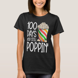 100 Days Of School For Kids Boys Popcorn T-Shirt