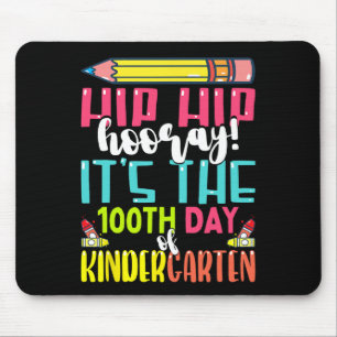 100 Days Of School For Kids Girls Boys Kindergarte Mouse Pad
