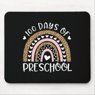 100 Days Of School For Preschool Teacher Rainbow L Mouse Pad
