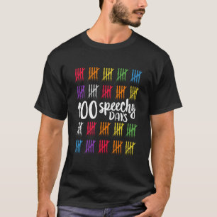 100 Days of School for SLP SLPA Speech Therapy Spe T-Shirt