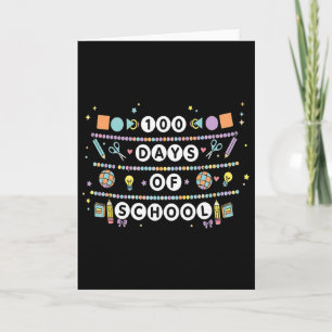 100 Days Of School Friendship Bracelets 100 Days _ Card