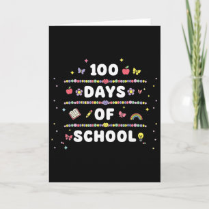 100 Days Of School Friendship Bracelets Kids Card