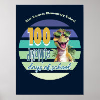 100 Days of School Funny Cool Dinosaur School 