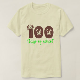 100 Days of School Funny Dog Face T-Shirt