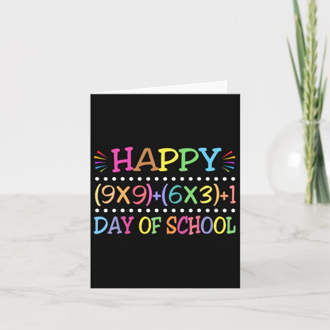 100 Days Of School Funny Math Teacher  Card (Front)
