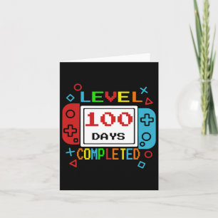 100 Days Of School Gamer Boy Kids 100th Day Of Sch Card