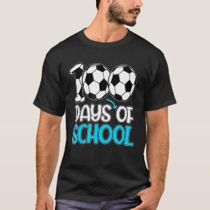 100 Days Of School Gifts 100th Day Soccer Teacher  T-Shirt