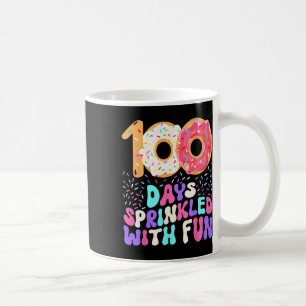 100 Days Of School Girl Cute Sprinkled Doughnut Ha Coffee Mug