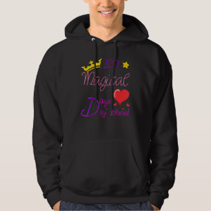 100 Days Of School Girls Crown 100 Magical Days Of Hoodie